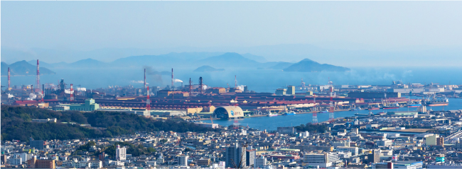 JFEの全体写真と末広電工のロゴ