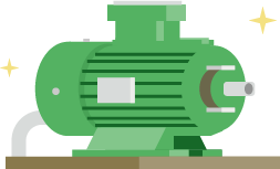 緑色のモーター